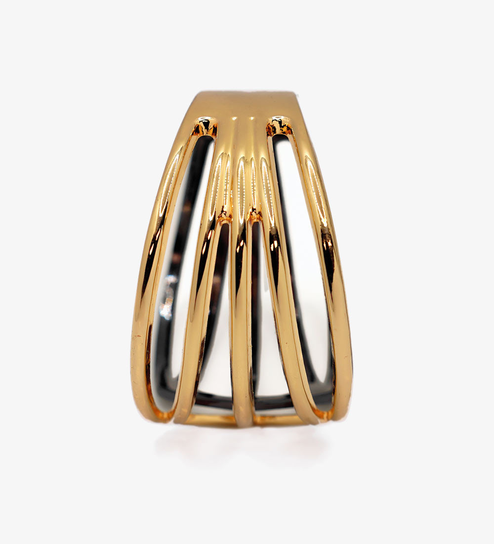 Luxury fashion jewelry bracelet in black and gold tone