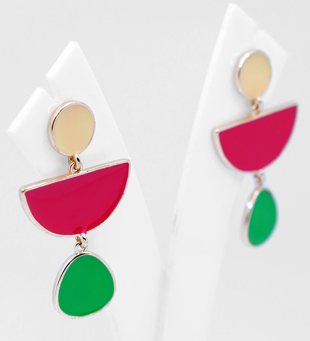 Gold Plated Colourful earrings for Girls