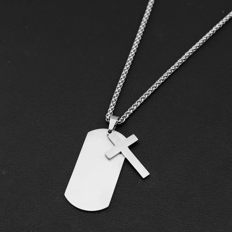 Men's Steel Pendant Necklace – Modern Cut | Auksia