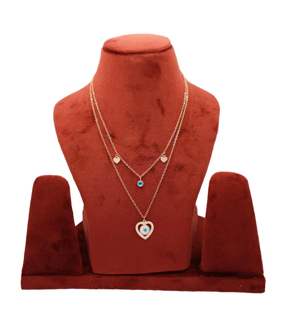 Rose Gold Plated Double Strand Necklace for girls