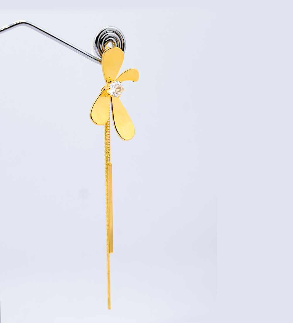 Gold Plated long drop earrings for girls