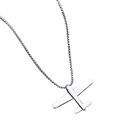 Aircraft Pendant Titanium Steel Necklace – 60cm | Auksia