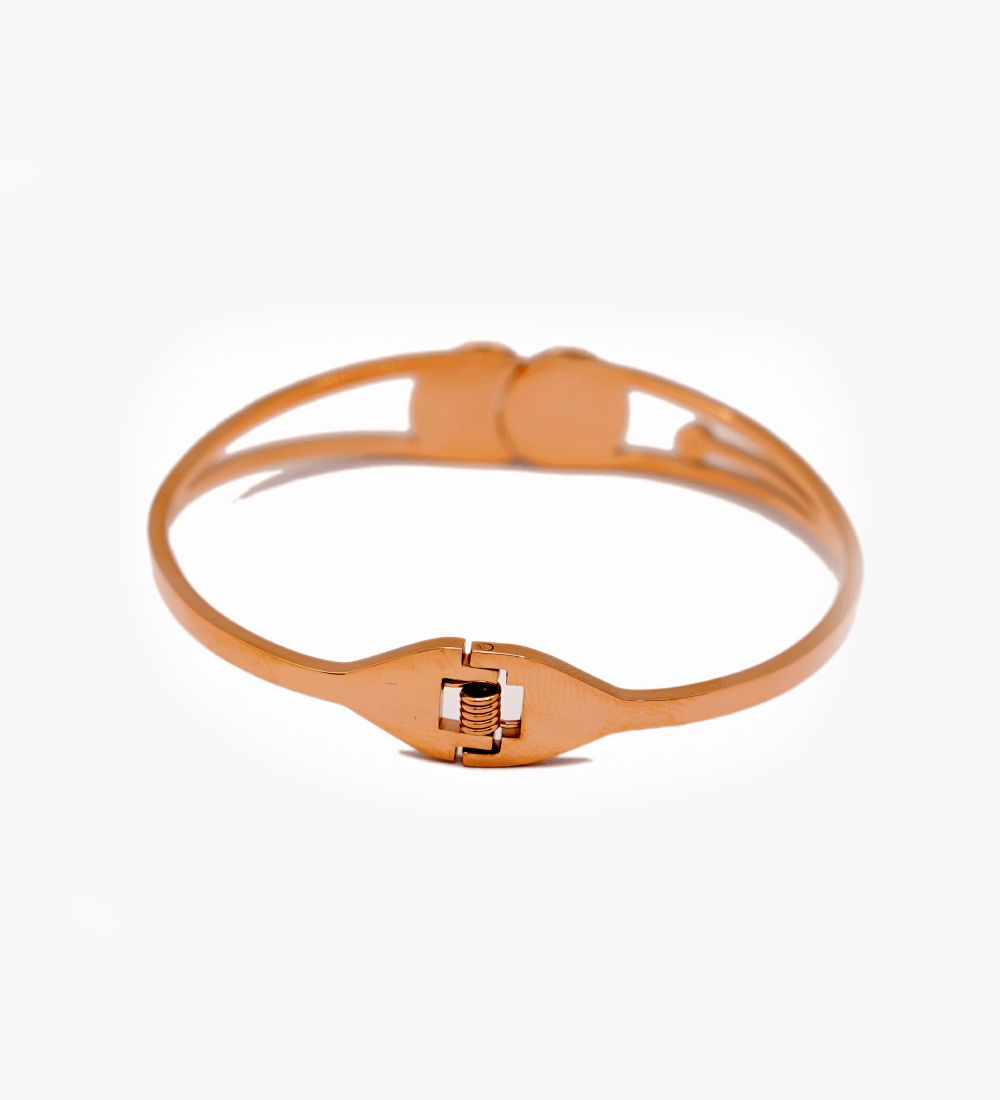 Rose Gold Plated Bracelet with Crystal and Enamel Detailing