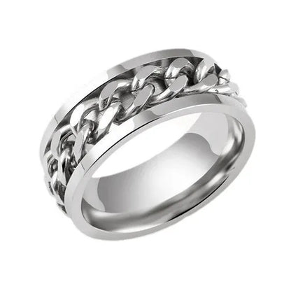 Men's Steel Ring – Polished Band | Auksia