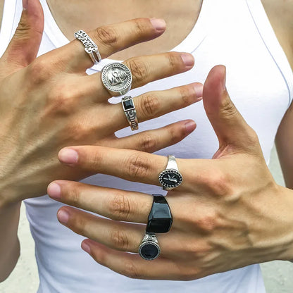 Men's Crystal-Set Ring – Refined Detail | Auksia