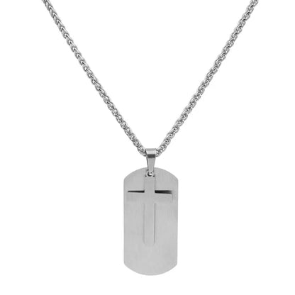 Men's Steel Pendant Necklace – Modern Cut | Auksia