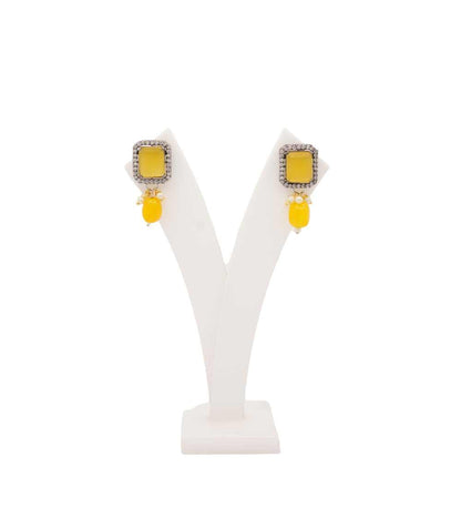 Yellow Gemstone Stud Earrings