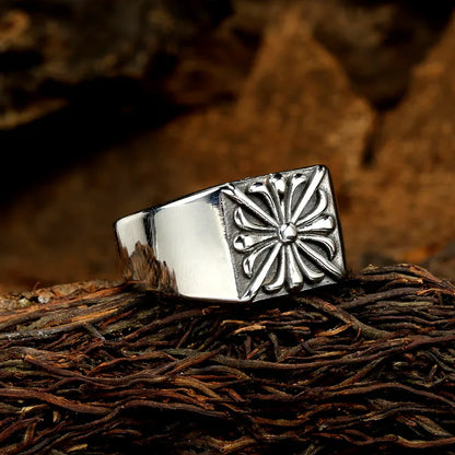 Men's Wide Statement Ring – Heavy Profile | Auksia