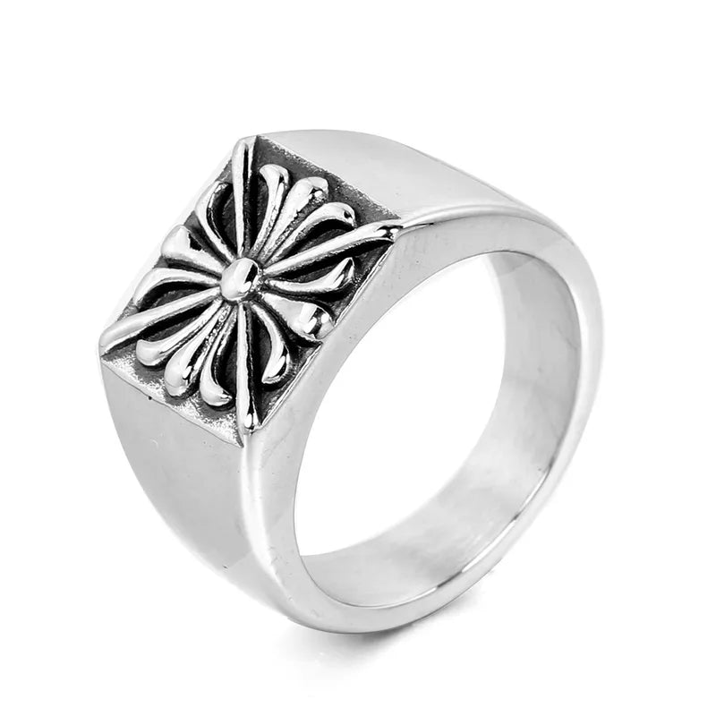 Men's Wide Statement Ring – Heavy Profile | Auksia
