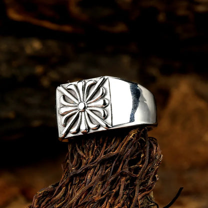 Men's Wide Statement Ring – Heavy Profile | Auksia