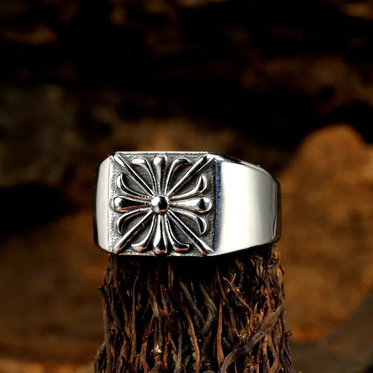 Men's Wide Statement Ring – Heavy Profile | Auksia