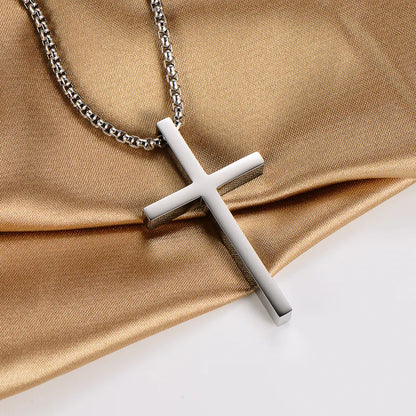 Premium Men's Pendant Necklace – Polished Steel | Auksia