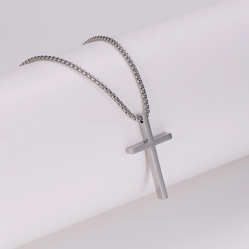 Premium Men's Pendant Necklace – Polished Steel | Auksia