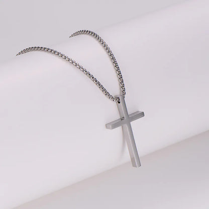 Premium Men's Pendant Necklace – Polished Steel | Auksia