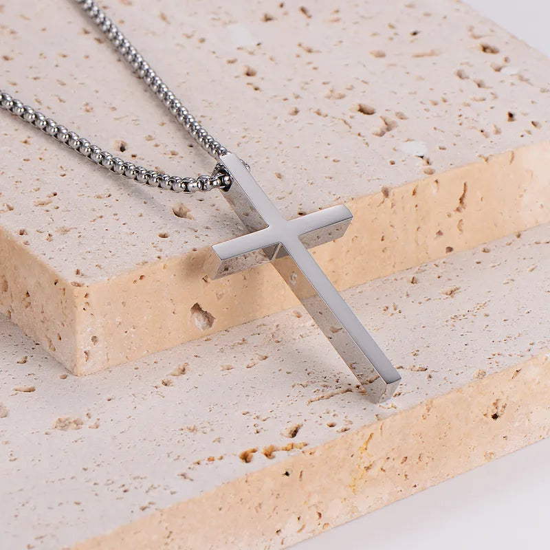 Premium Men's Pendant Necklace – Polished Steel | Auksia