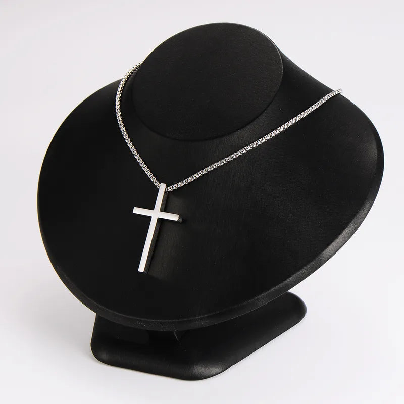 Premium Men's Pendant Necklace – Polished Steel | Auksia