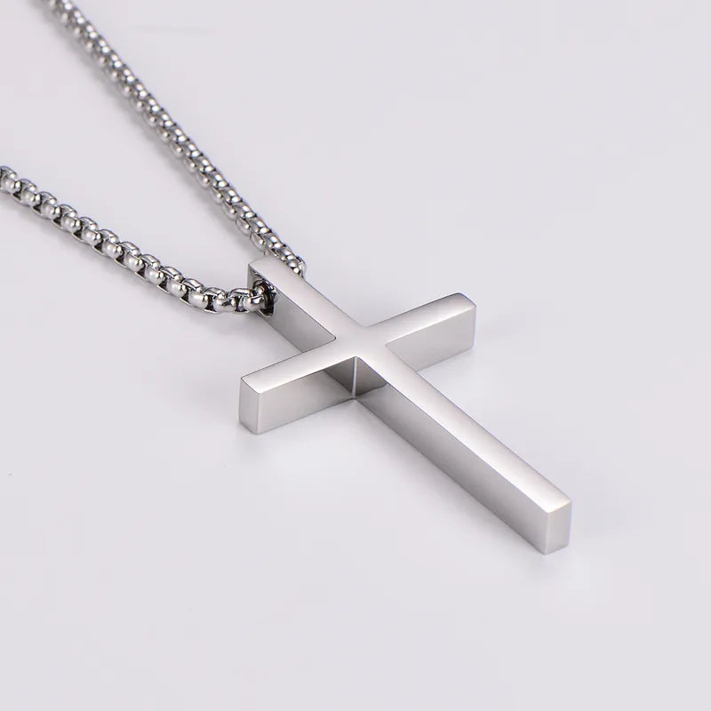 Premium Men's Pendant Necklace – Polished Steel | Auksia