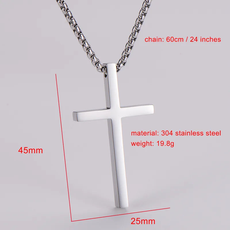 Premium Men's Pendant Necklace – Polished Steel | Auksia