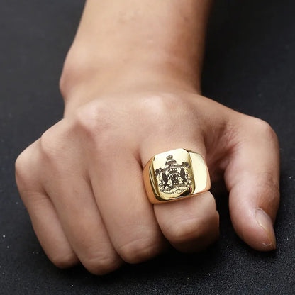 Men's Wide Band Ring – Modern Finish | Auksia