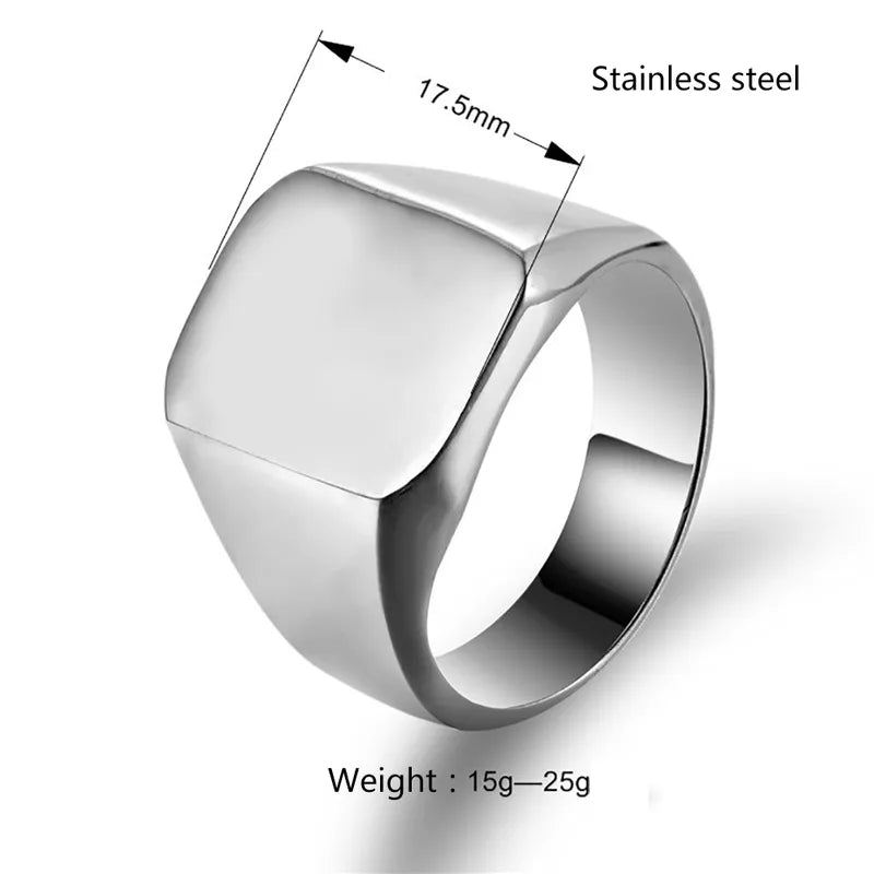 Men's Wide Band Ring – Modern Finish | Auksia