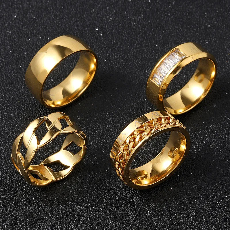 Men's Patterned Band Ring – Style 4 | Auksia