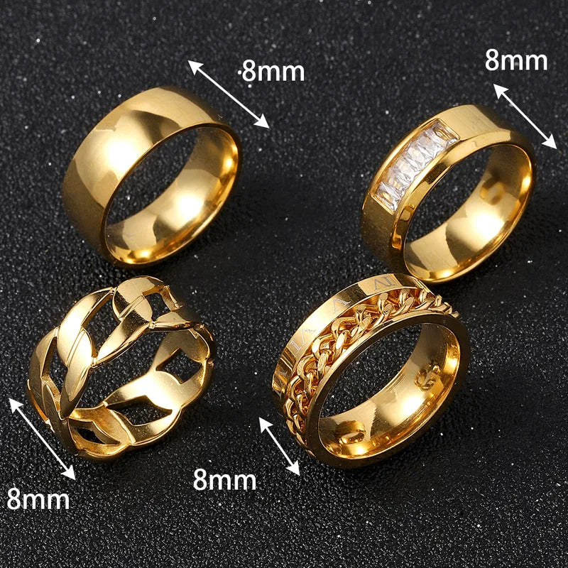 Men's Patterned Band Ring – Style 4 | Auksia
