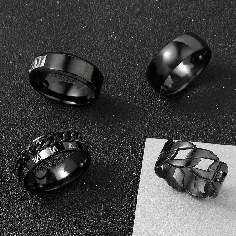 Men's Patterned Band Ring – Style 4 | Auksia