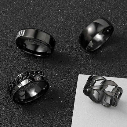 Men's Patterned Band Ring – Style 4 | Auksia