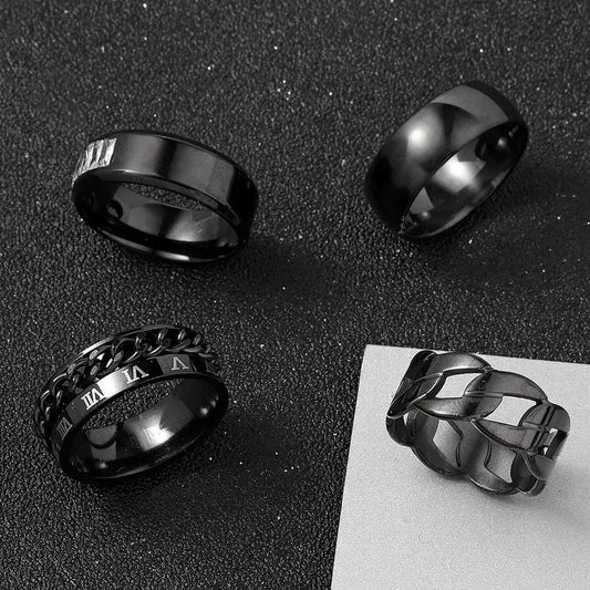 Men's Patterned Band Ring – Style 4 | Auksia