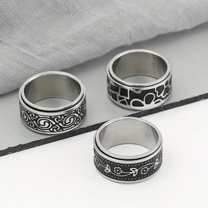Men's Patterned Band Ring – Style 3 | Auksia