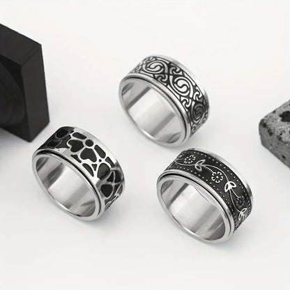 Men's Patterned Band Ring – Style 3 | Auksia