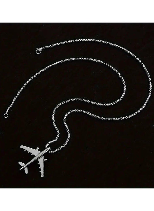 Aircraft Pendant Titanium Steel Necklace – 70cm | Auksia