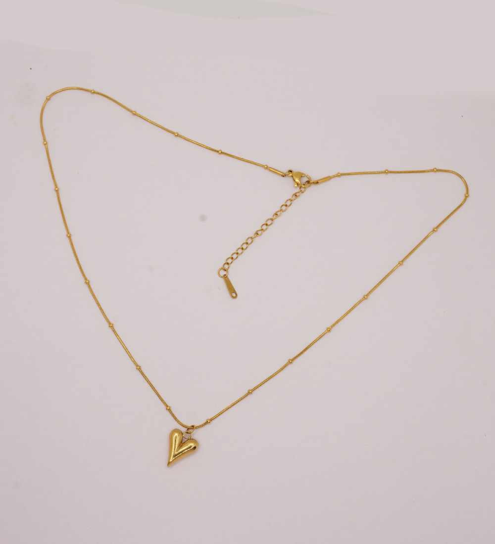 Gold plated chain with heart locket for Gift
