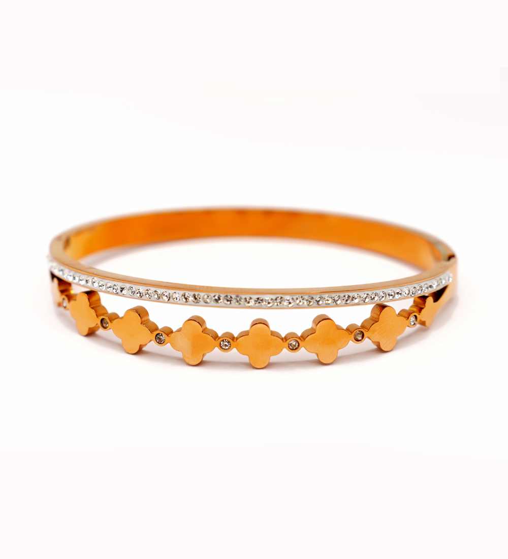  Charm Bangle Bracelet in Rose gold