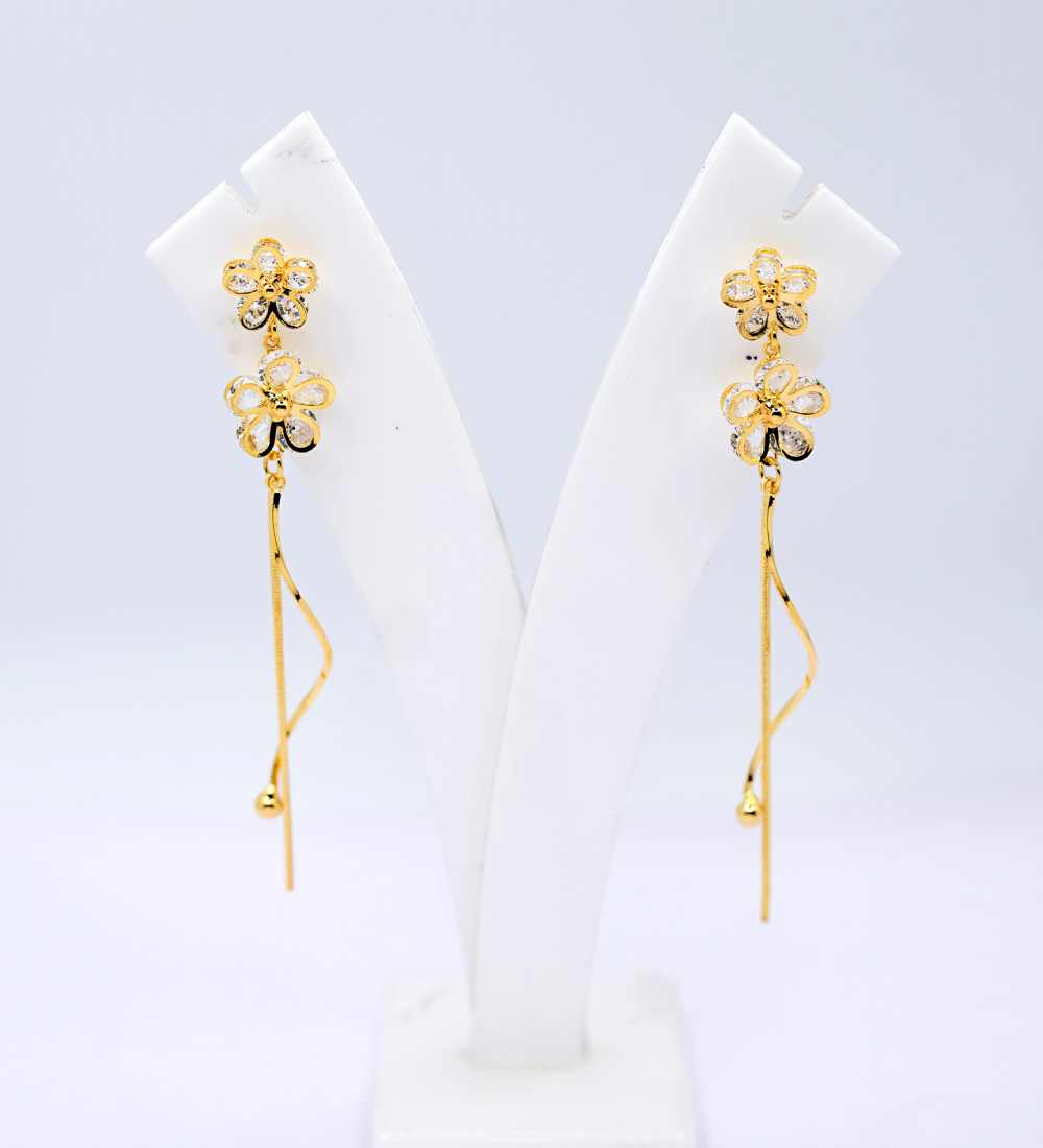 Artificial Flower Dangle Earrings for women 