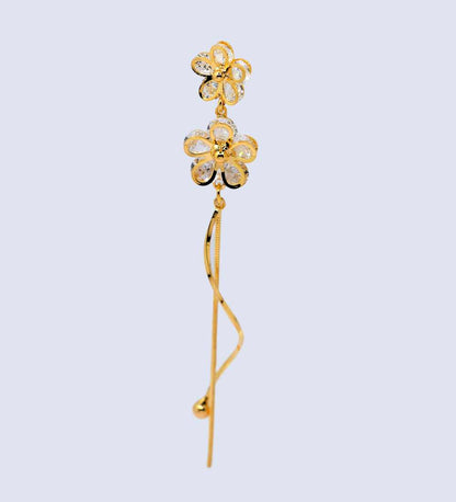 Two-Tier Flower Dangle Earrings for women